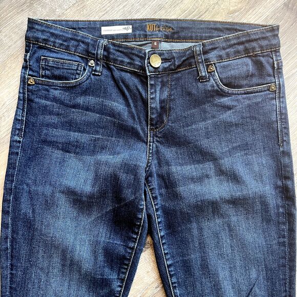 Kut From the Kloth Farrah Baby Bootcut Stretch Dark Denim Womens Size 6, 31x31 - Picture 2 of 11
